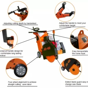 500mm Diameter Cutter Blade Concrete Cutting Machine with 13HP Honda Gasoline Engine