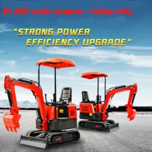 CE and EPA Approved Factory Smallest 1 Ton to 2 Ton Hydraulic Rubber Crawler Tracked Backhoe Bucket Mini Digger Excavators 1 Ton Mini Crawler Excavators