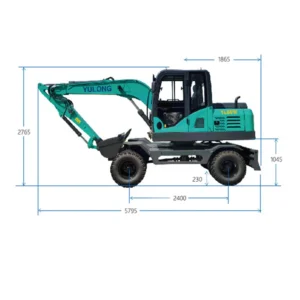 Cheap Electric Drive Wheel Backhoe Mini Hydraulic Excavator