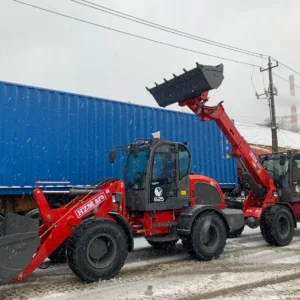China Supplier Hzm Compact Articulated Multifunctional with CE Euro 5 Bagger Radlader Bucket Fork Cab Rops Telescopic 825t Loader for Sales Snow
