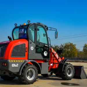 China Supplier Hzm Compact Articulated Multifunctional with CE Euro 5 Engine Bucket Fork Attachments Cab Rops Roll Bar 812 Mini Loader for Sales Garden