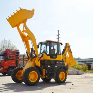 Chinese CE Multi-Purpose New Tractor Small Front End Loader Backhoe Compact 4 in 1 Bucket Mini Excavator 4 Wheel Towable Backhoe Loader Price for Sale