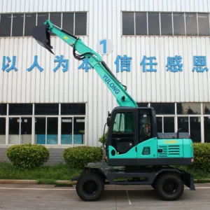 Construction Machine 7ton Mini Wheel Medium Digger Yl80W Excavator