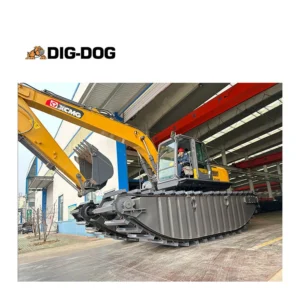 Crawler Excavators Floating Pontoons Vehicle Dredging Equipment Swamp Amphibious Excavator