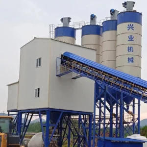 Full-Automatic Control System Concrete Plant 90 M3 H Twin Shafts Mixer Concrete Batching Plant for Sale