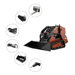 Hot Sale Multi-Function Agricultural Machinery 18.5kw Agricultural Mini Micro Wheel Skid Steer Loader for Compact Tractor