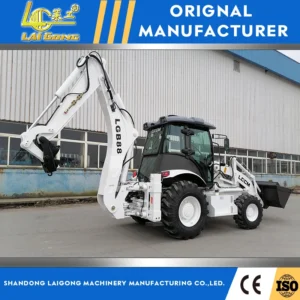 Lgcm 40HP-80 HP Skid Steer 4X4 Agricultural Front End Multifunction Retroexcavadora Small Wheel Backhoe Loader with Joystick