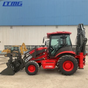 Ltmg Wheel Front End Loader Rops Cabin Excavator 4X4 Articulated Wheel Backhoe Loader with Joystick