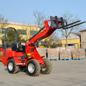 Manufacturer Construction Hydraulic Compact 0.8ton Front End Small Loader Agriculture Garden H180 Mini Wheel Loader with CE Euro5 EPA4 Attachments Fork for Sale