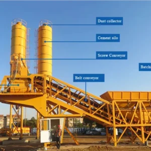 New Type 25-100m3 H Mobile Ready Mix Concrete Batch Plant Ready Mix