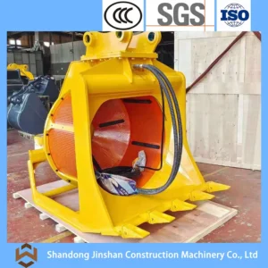 Popular Custom Designed Excavator Rotary Screen Js-35   Rotating Screening Bucket Screening Dry & Wet Style