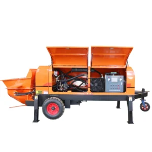 Portable Mobile Small Mini Diesel Secondary Construction Column Electric Power High Efficiency Hbt40 8 45 Cement Mixer Stationary Hydraulic Concrete Pump