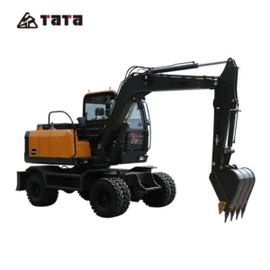 Tata Construction Machinery 8 Ton Mini Digger Machine Hydraulic Transmission Wheel Excavator