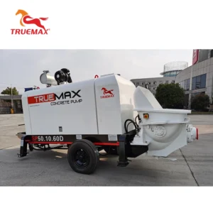 Truemax Machine Sp50.10.60d Concrete Machinery Putzmeister Stationary Trailer Diesel Cement Concrete Pump for Sale